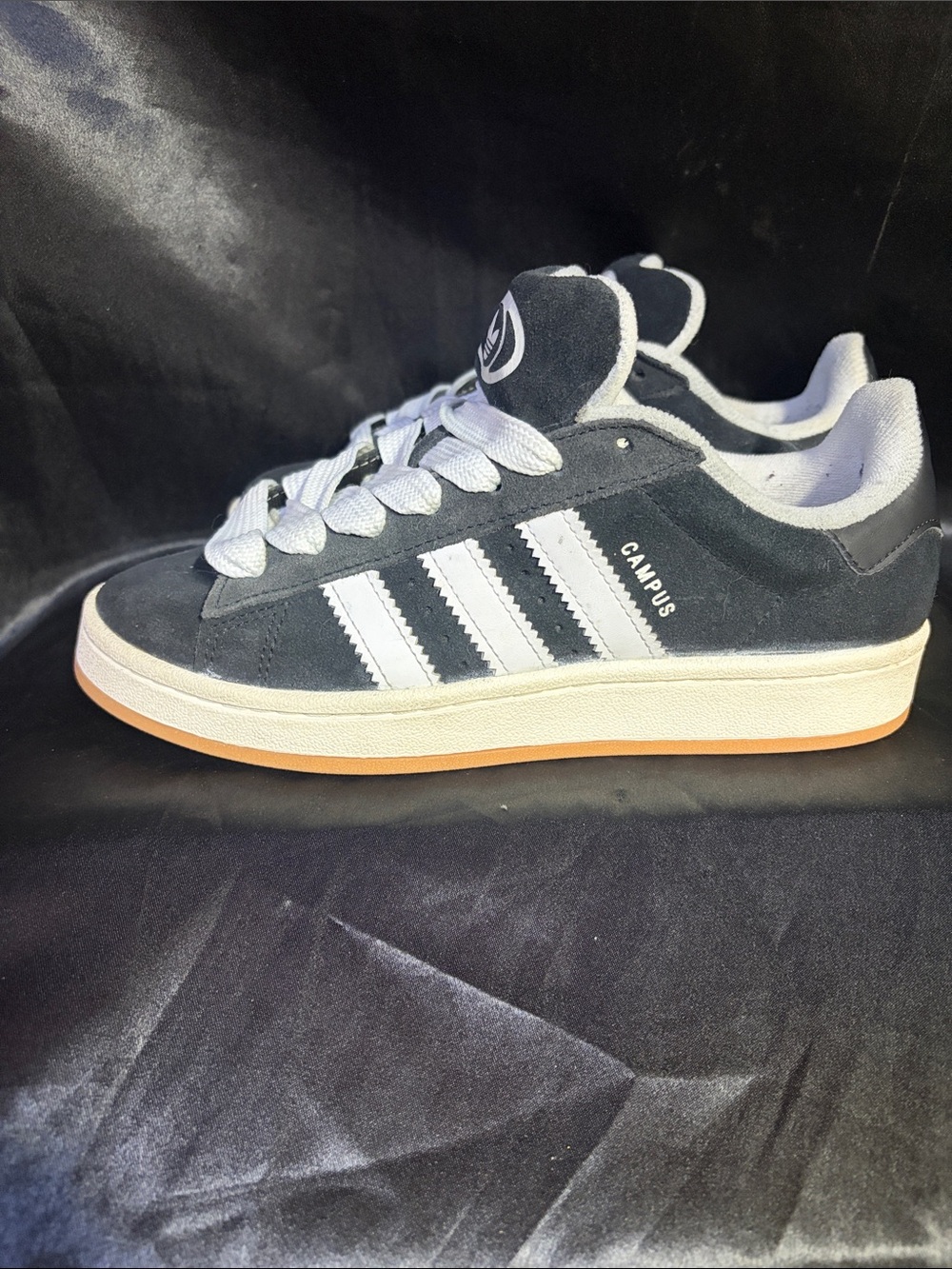Adidas Campus 00s Women’s 7.5 Black White Gum Suede Y2K Sneakers